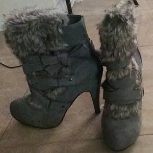 High heeled boots